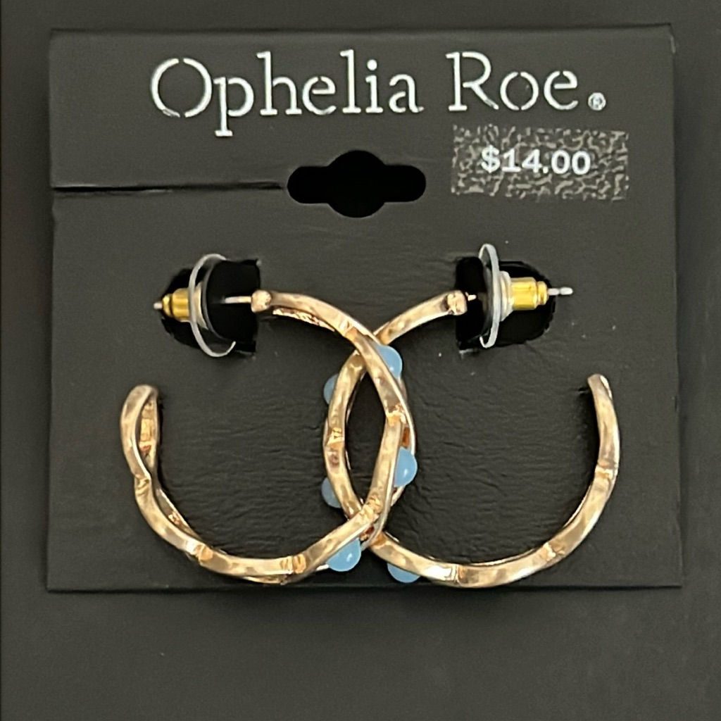 Ophelia Roe Nwt Gold Toned Hoops
